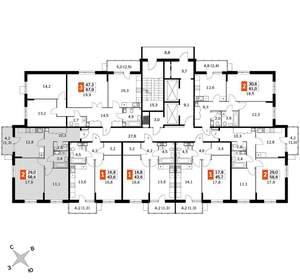 2-к квартира, вторичка, 59м2, 2/22 этаж