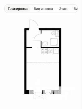 Студия квартира, вторичка, 20м2, 9/11 этаж