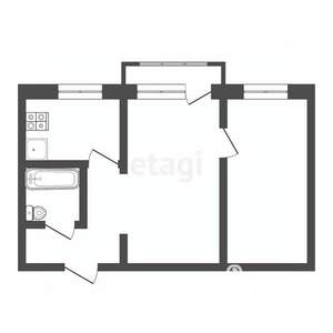 2-к квартира, вторичка, 45м2, 3/5 этаж
