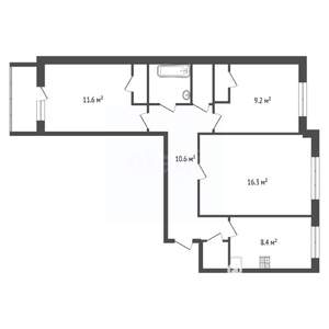 3-к квартира, вторичка, 63м2, 5/9 этаж