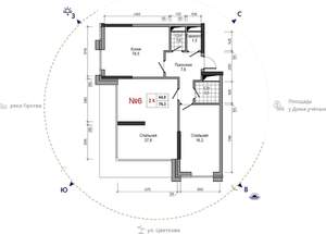 2-к квартира, вторичка, 76м2, 13/29 этаж