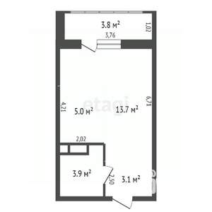 Студия квартира, вторичка, 26м2, 21/24 этаж