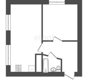 1-к квартира, вторичка, 31м2, 2/5 этаж