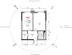 1-к квартира, вторичка, 46м2, 3/30 этаж