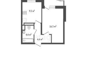 1-к квартира, вторичка, 35м2, 6/16 этаж