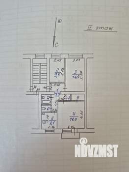 3-к квартира, вторичка, 67м2, 4/4 этаж
