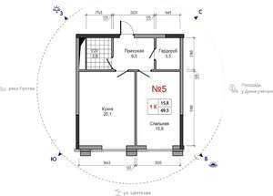 1-к квартира, вторичка, 50м2, 14/29 этаж