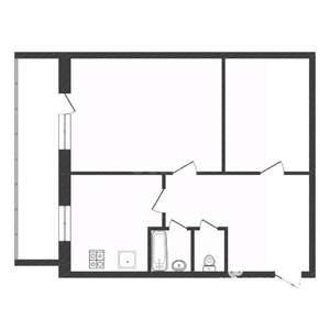 2-к квартира, вторичка, 42м2, 2/12 этаж