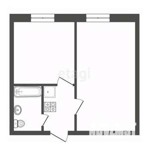 1-к квартира, вторичка, 24м2, 1/5 этаж