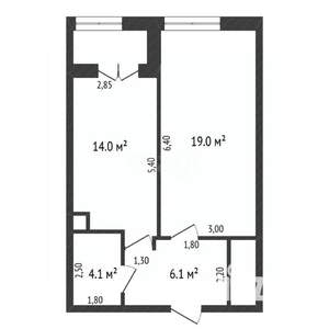 1-к квартира, вторичка, 43м2, 5/20 этаж