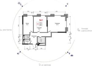 2-к квартира, вторичка, 67м2, 4/29 этаж