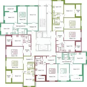 2-к квартира, вторичка, 61м2, 17/19 этаж