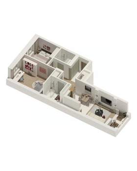 2-к квартира, вторичка, 76м2, 16/21 этаж
