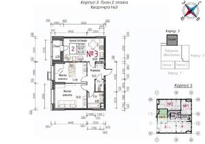 2-к квартира, вторичка, 62м2, 2/20 этаж