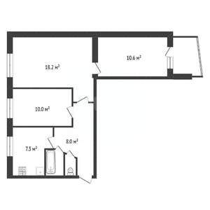 3-к квартира, вторичка, 58м2, 5/9 этаж