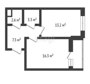 1-к квартира, вторичка, 43м2, 3/19 этаж
