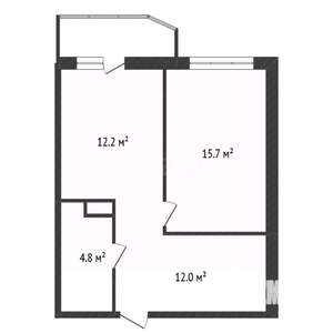 1-к квартира, вторичка, 45м2, 17/20 этаж