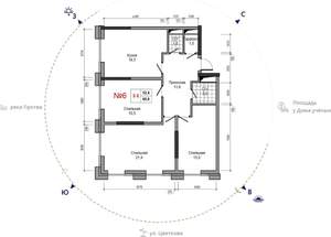 3-к квартира, вторичка, 89м2, 8/29 этаж