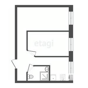 2-к квартира, вторичка, 41м2, 2/4 этаж