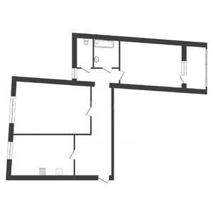 2-к квартира, вторичка, 59м2, 8/12 этаж