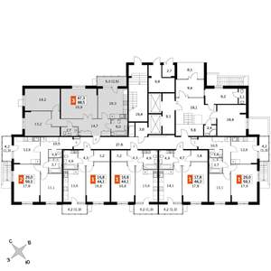 3-к квартира, вторичка, 89м2, 1/22 этаж
