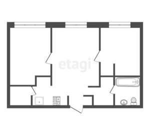 3-к квартира, вторичка, 56м2, 12/13 этаж