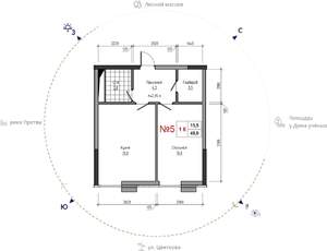 1-к квартира, вторичка, 49м2, 3/30 этаж