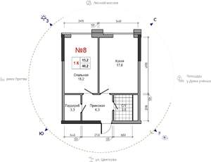 1-к квартира, вторичка, 46м2, 4/30 этаж