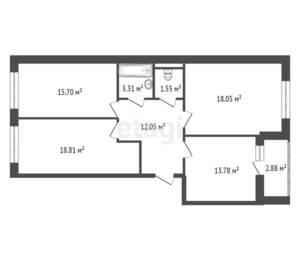 3-к квартира, вторичка, 84м2, 16/20 этаж