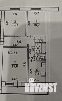 3-к квартира, вторичка, 61м2, 5/5 этаж