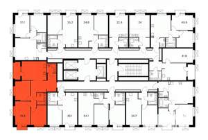 3-к квартира, вторичка, 79м2, 15/23 этаж