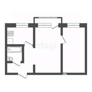 2-к квартира, вторичка, 45м2, 3/5 этаж