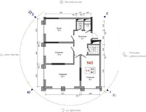 3-к квартира, вторичка, 89м2, 21/30 этаж