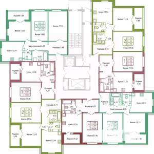 1-к квартира, вторичка, 43м2, 17/19 этаж