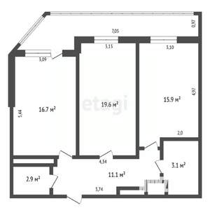 5-к квартира, вторичка, 142м2, 16/17 этаж