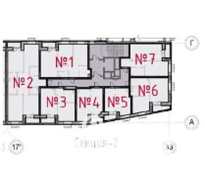 2-к квартира, строящийся дом, 63м2, 6/8 этаж