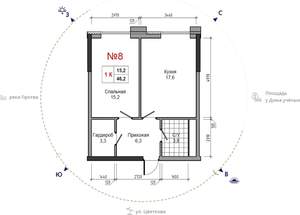 1-к квартира, вторичка, 46м2, 4/29 этаж