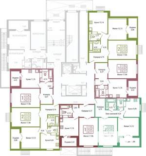 1-к квартира, вторичка, 43м2, 1/19 этаж