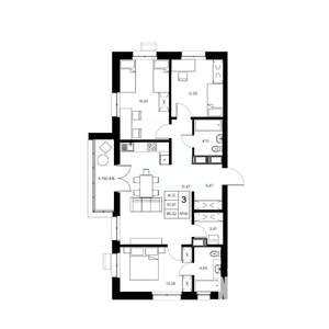 3-к квартира, вторичка, 95м2, 18/21 этаж