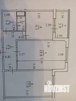 2-к квартира, вторичка, 57м2, 5/10 этаж