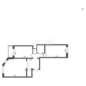 2-к квартира, вторичка, 61м2, 2/17 этаж