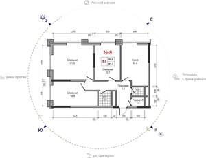 3-к квартира, вторичка, 82м2, 25/30 этаж
