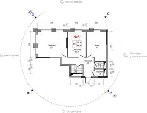 2-к квартира, вторичка, 67м2, 13/30 этаж