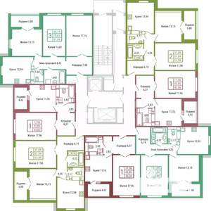 2-к квартира, вторичка, 61м2, 12/19 этаж