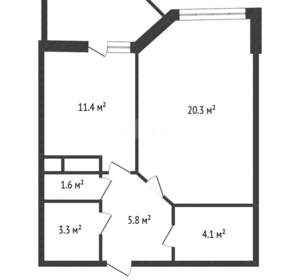 1-к квартира, вторичка, 47м2, 11/16 этаж