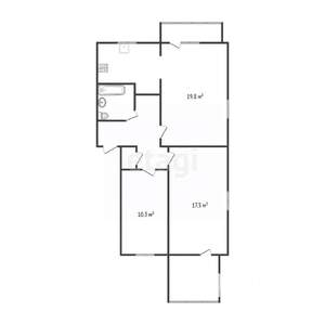 3-к квартира, вторичка, 67м2, 5/5 этаж