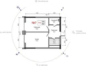 1-к квартира, вторичка, 46м2, 25/30 этаж