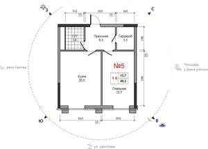 1-к квартира, вторичка, 49м2, 24/29 этаж