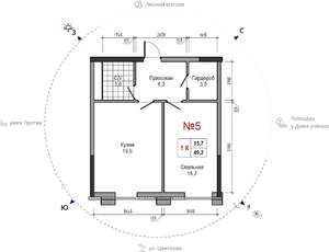 1-к квартира, вторичка, 49м2, 27/30 этаж