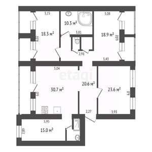 5-к квартира, вторичка, 146м2, 2/9 этаж